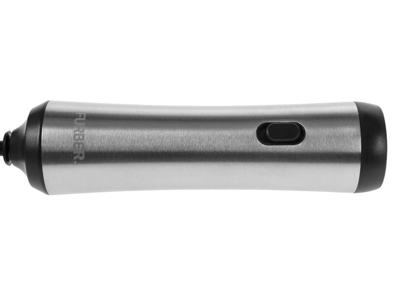 FURBER Milchschäumer USB-C mit Standfuss, Edelstahl Kabelloser Milchaufschäumer aus Edelstahl