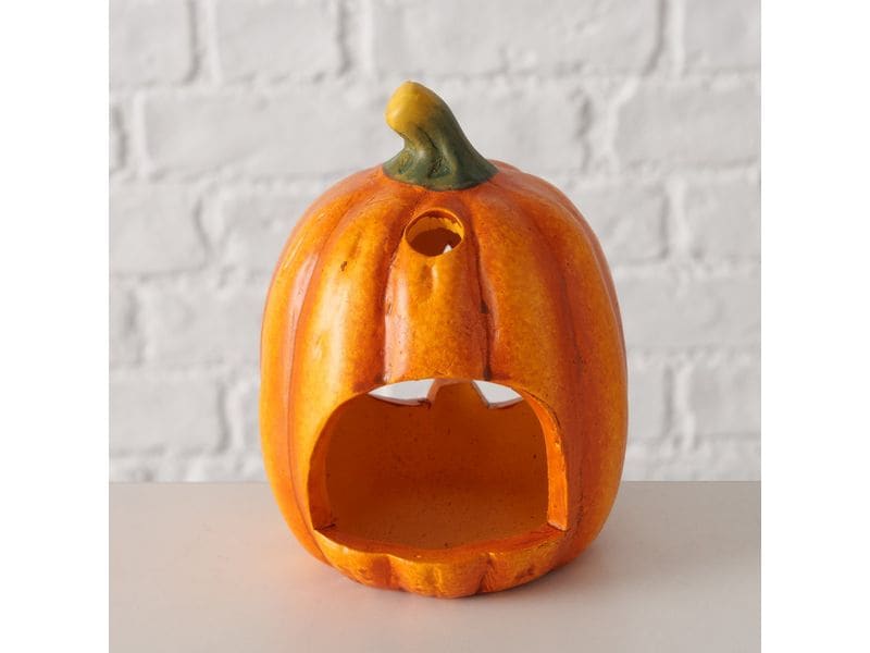 Boltze Teelichthalter Zucca Keramik, 10 x 12.3 cm Thematisch dekorativer Kerzenleuchter