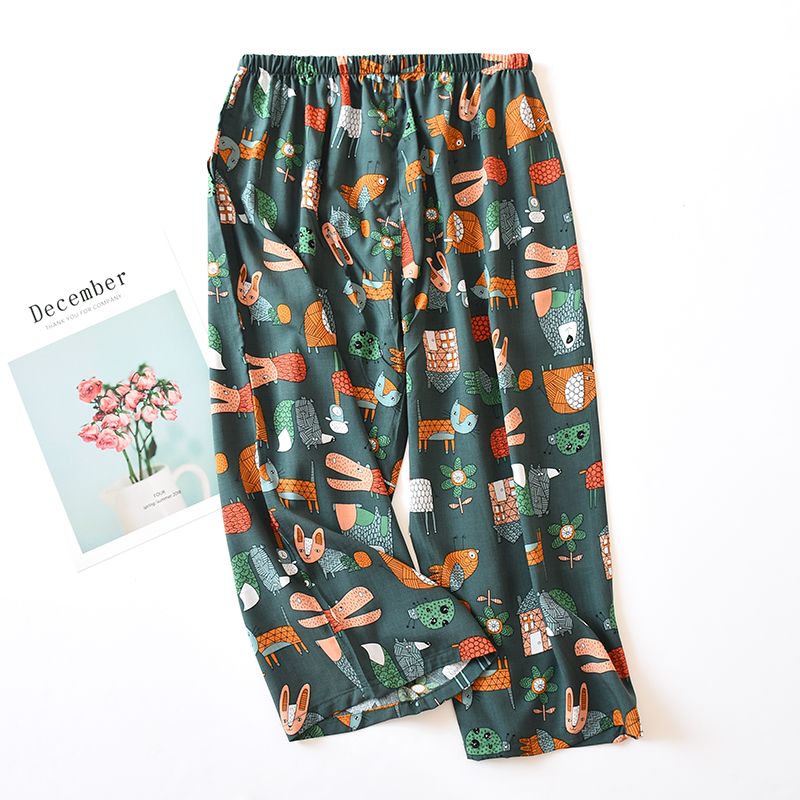MelMount - Geprinte cropped loungebroek