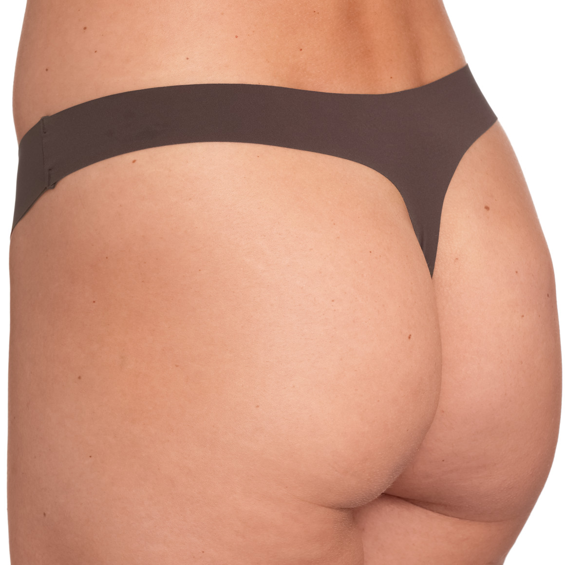 Gina Benotti Damen Seamless-String im Basic-Look dunkelbraun