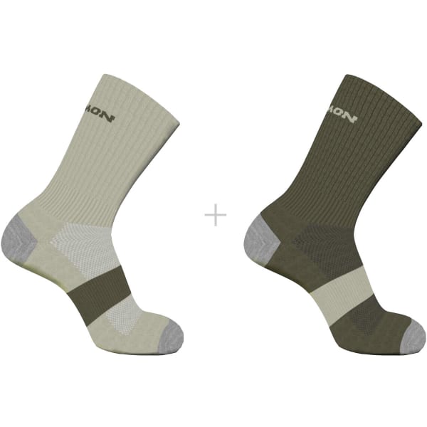 Chaussette randonnée SALOMON EVASION CREW 2-PACK OLIVE NIGHT/ALFALFA