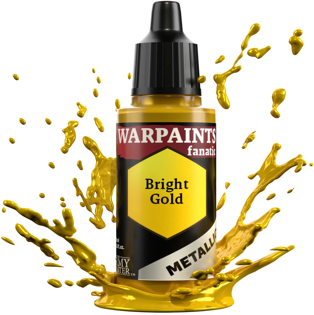 The Army Painter  Warpaints Fanatic Metallic, Bright Gold (18 ml)    Metallische Meisterwerke mit funkelnden Akzenten