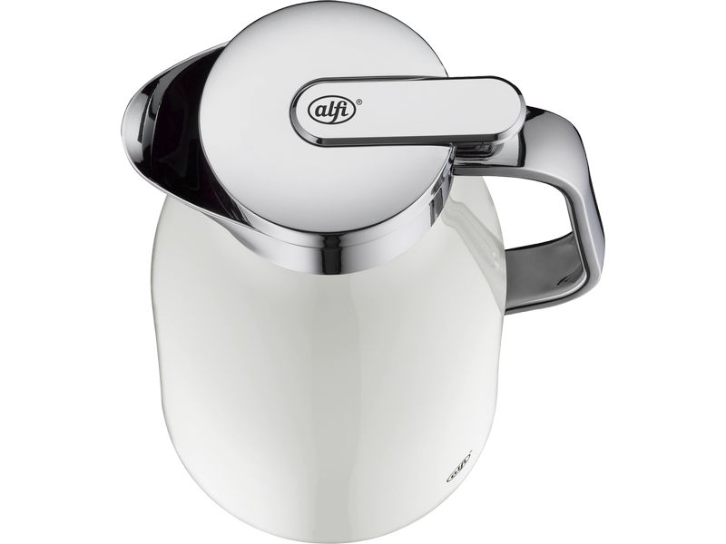 Alfi Thermoskanne Skyline 1000 ml, Weiss Matt Karaffe aus Edelstahl