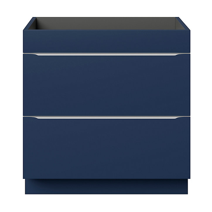 Meuble sous vasque à poser GoodHome Imandra bleu nuit mat L. 80 x H. 82 x P. 45 cm