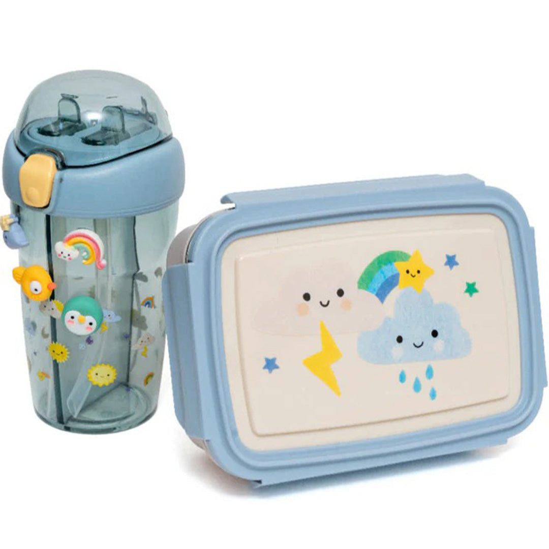 petit monkey bento broodtrommel sparkling - sky