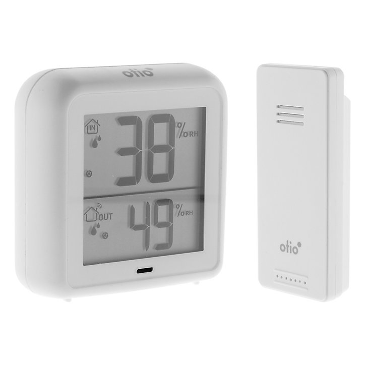 Thermomètre Hygromètre haute précision à sonde sans fil Otio blanc