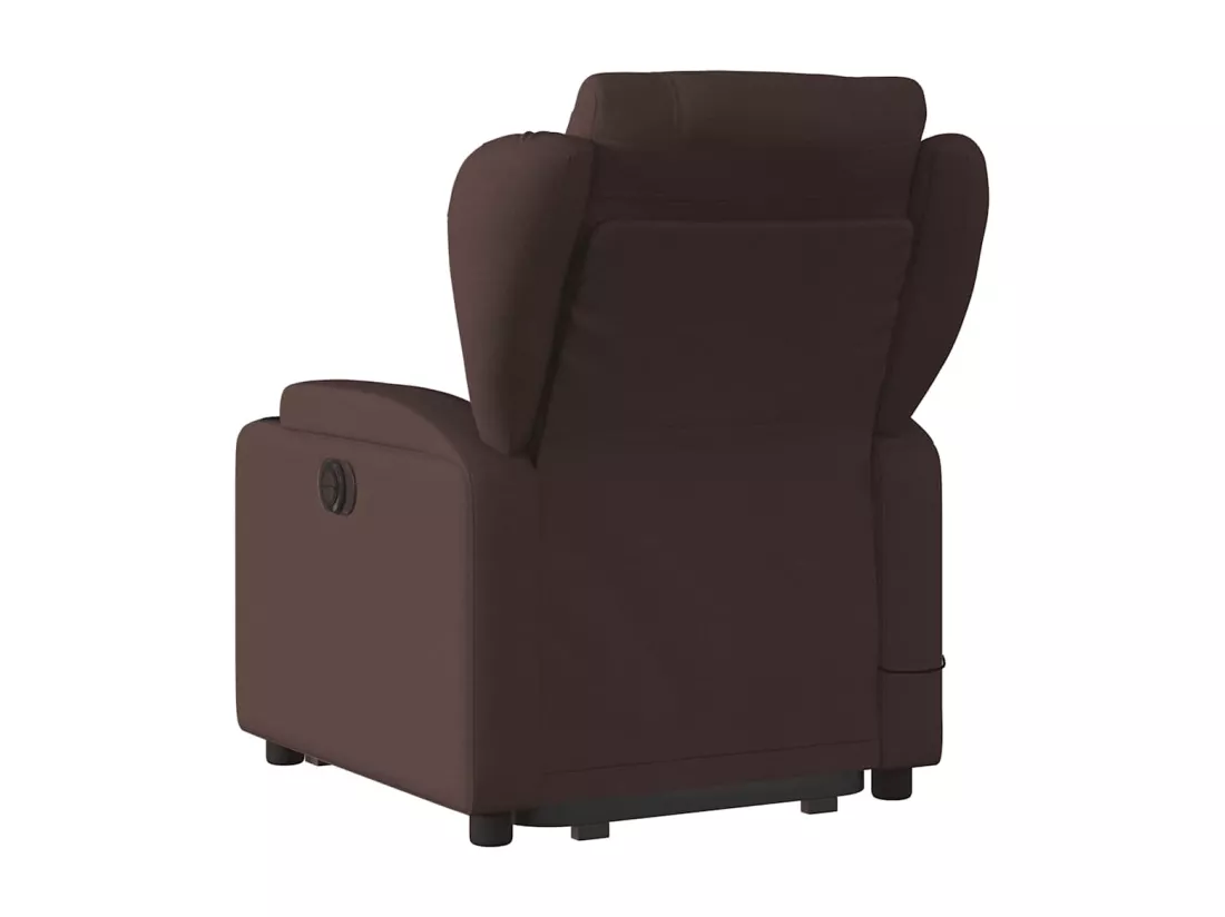 Fauteuil inclinable massant Marron foncé Tissu