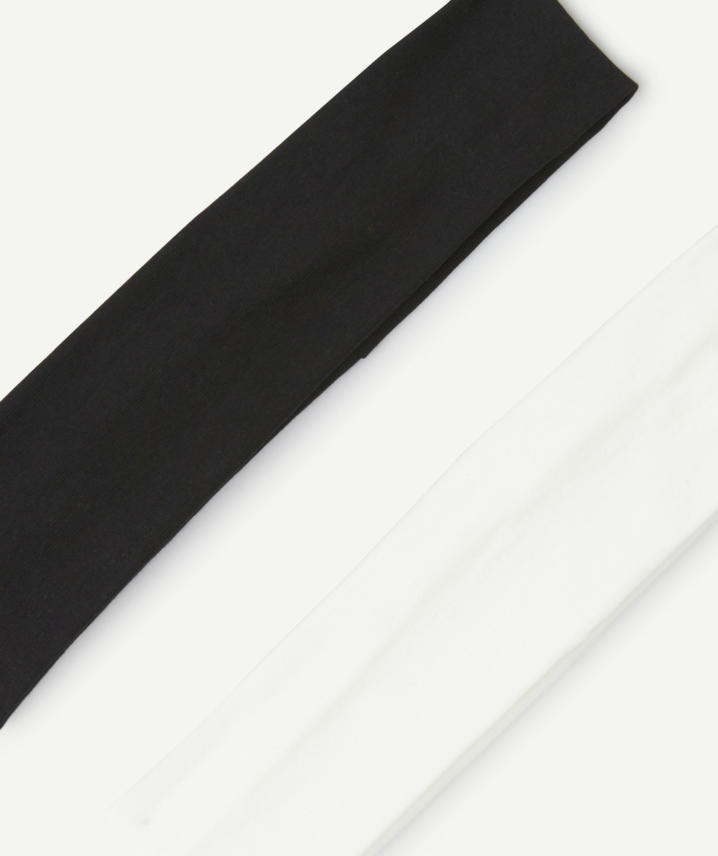 lot de 2 bandeaux fille noir et blanc
