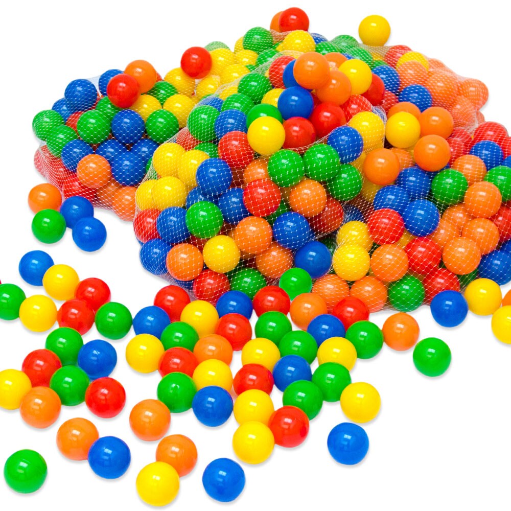 400 bunte Bälle für Bällebad 5,5cm Babybälle Plastikbälle Baby Spielbälle