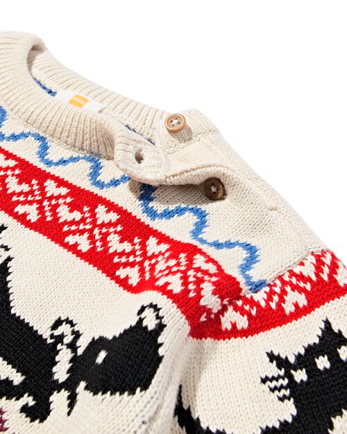 pull bébé nordique Takkie écru