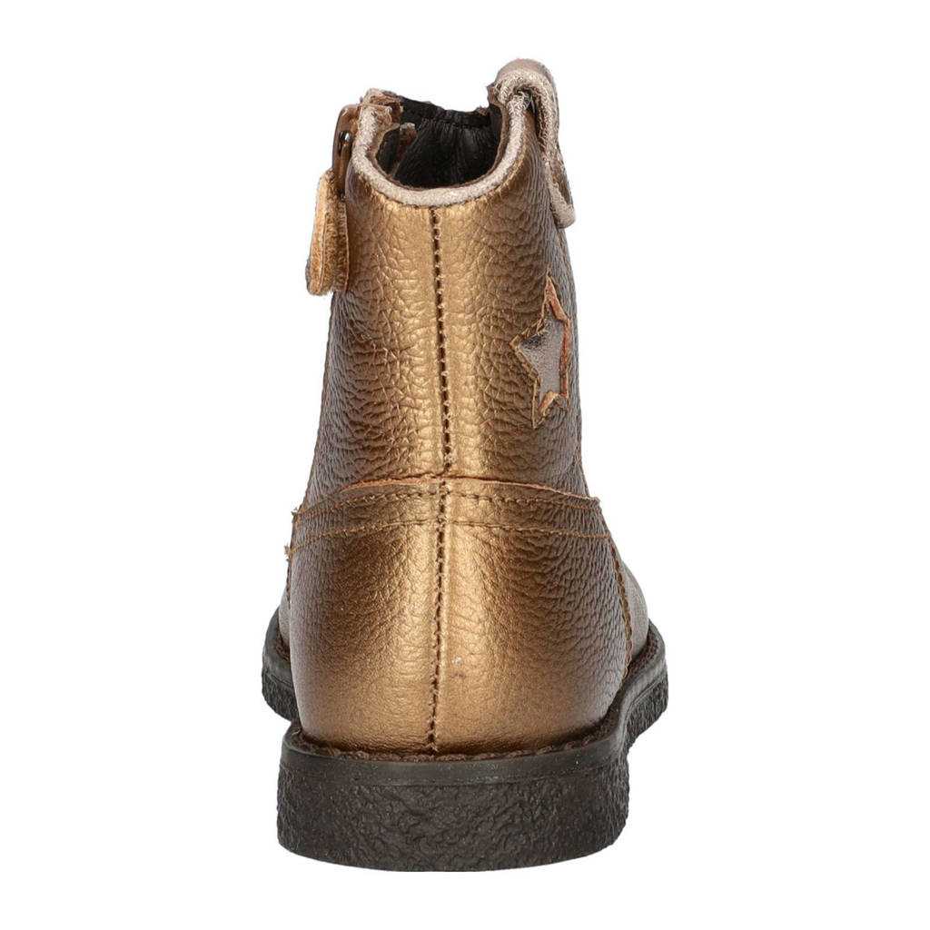Nelson Kids leren cowboylaarzen brons