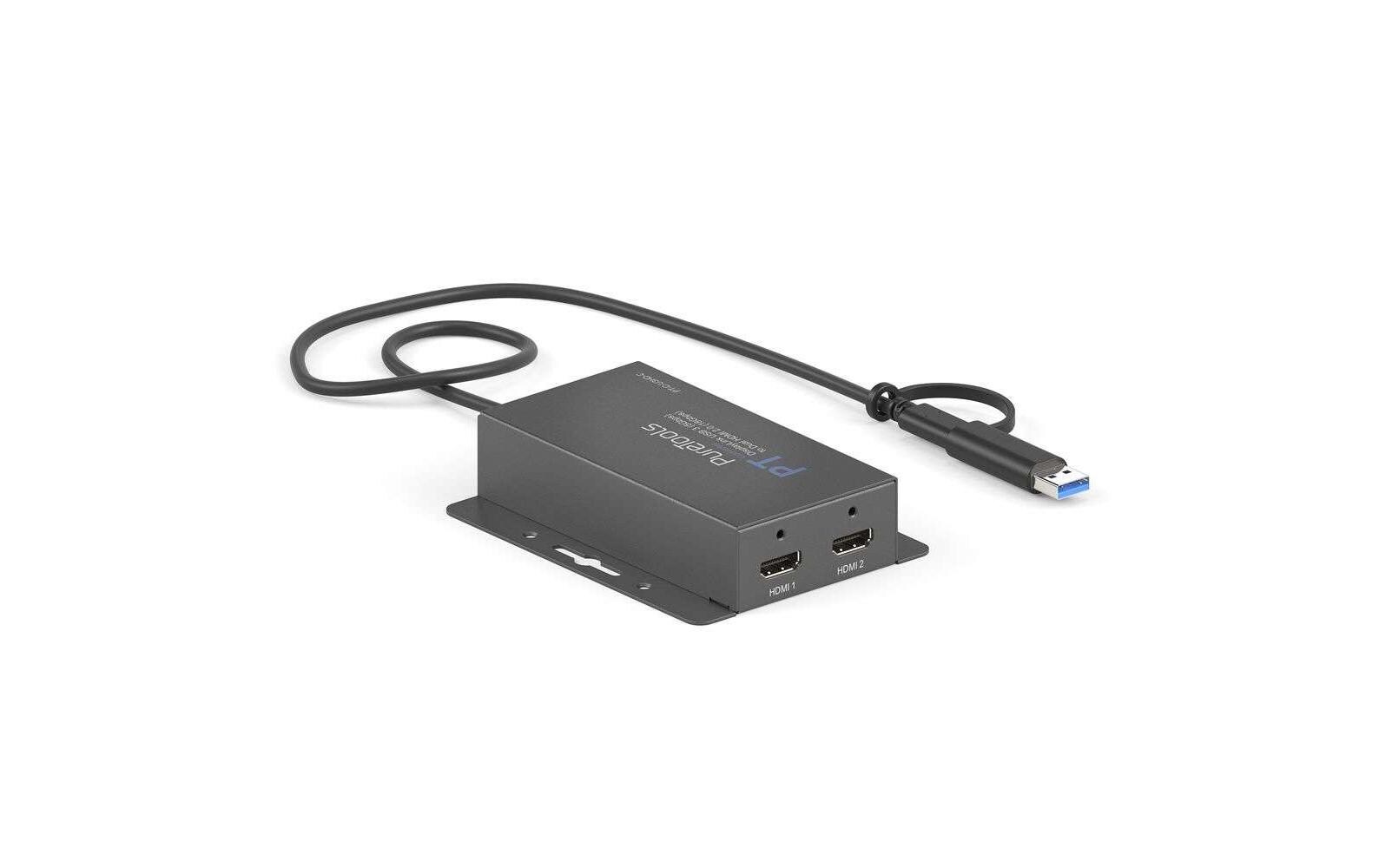 Converter 5Gbps USB 3.2 Gen1 Daten in HDMI 2.0b bei 4K 60Hz<br>USB3 zu Dual HDMI 2.0 DisplayLink Konverter: Effiziente Datenkonvertierung und Unterstützung für zwei Bildschirme