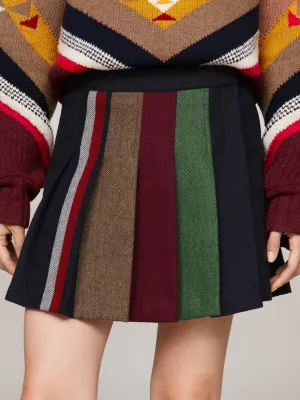 Saia curta envelope listrada Tommy x Pendleton New York