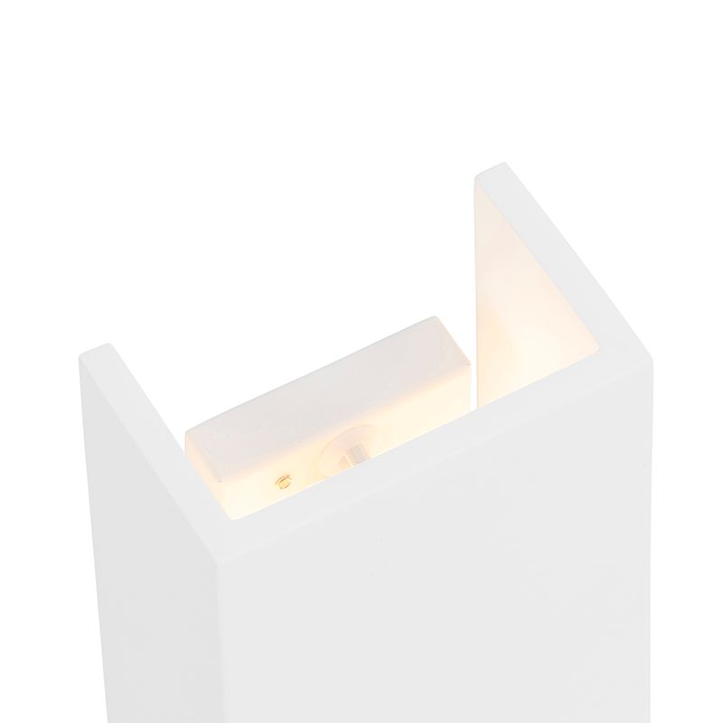 Moderne wandlamp wit rechthoekig - Colja Novo