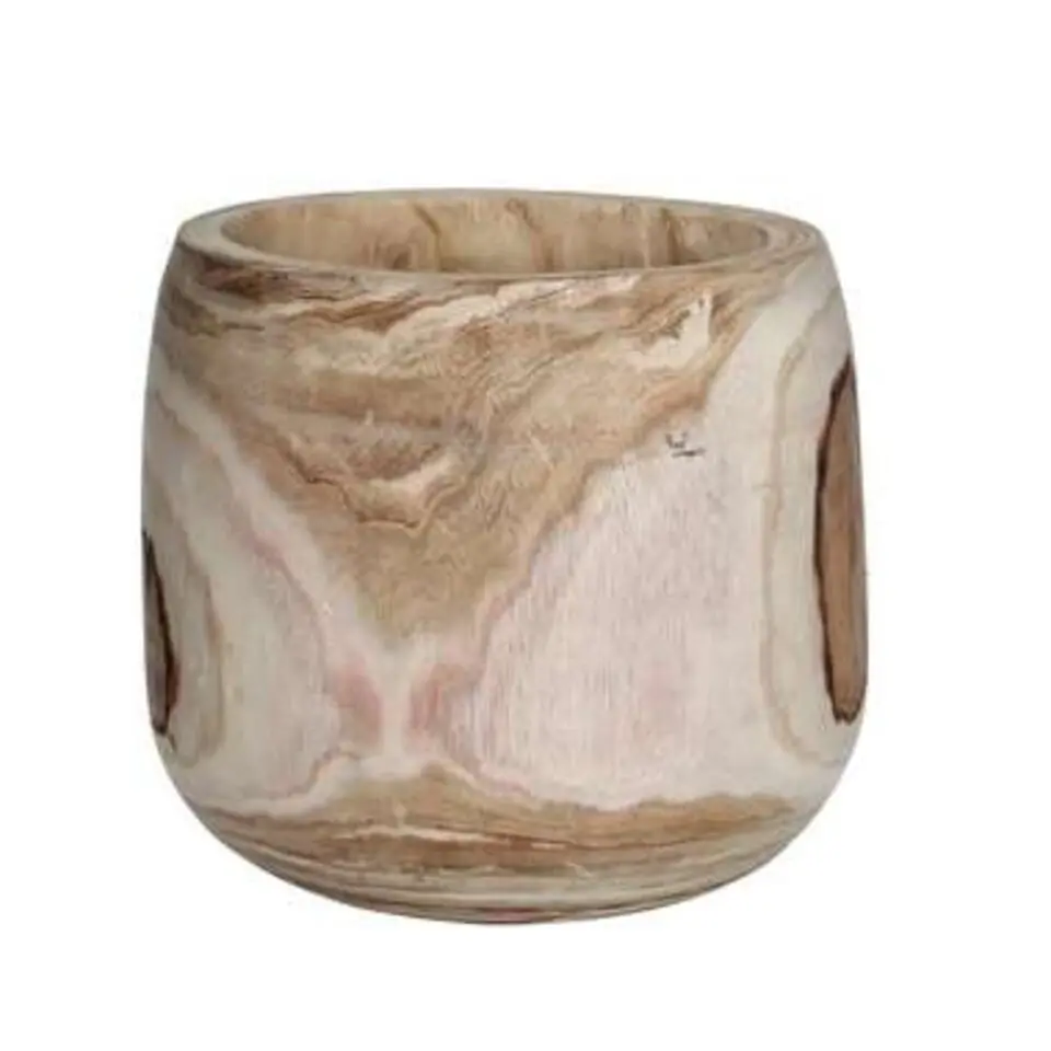 Mica Decorations Bloempot - hout - voor binnen en buiten - 31 cm
