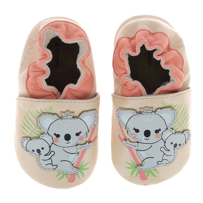 Robeez Robeez Chaussons Queen Koala Rose Clair