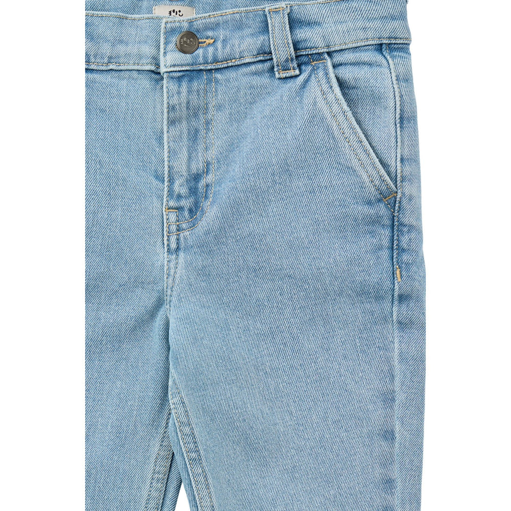 Køb COPENHAGEN COLORS Lt. Blue Washed Organic Denim Chinos Bukser - Slim Fit