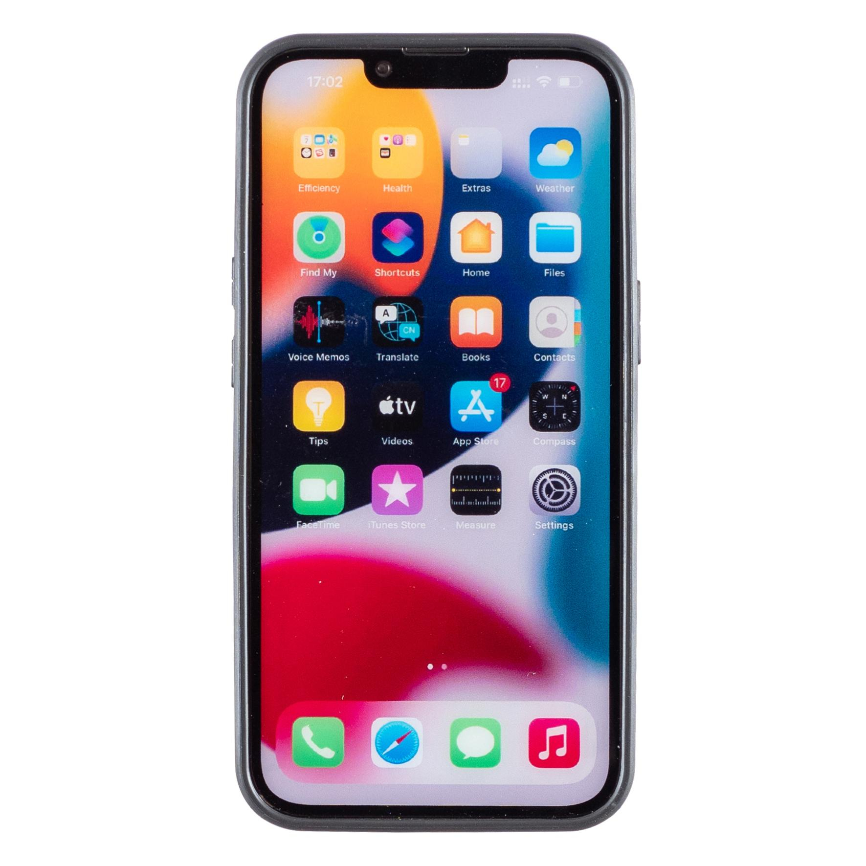 iPhone 13 Gepolsterte 3D Puffer Case Hülle mit Leder Rückseite - Blau