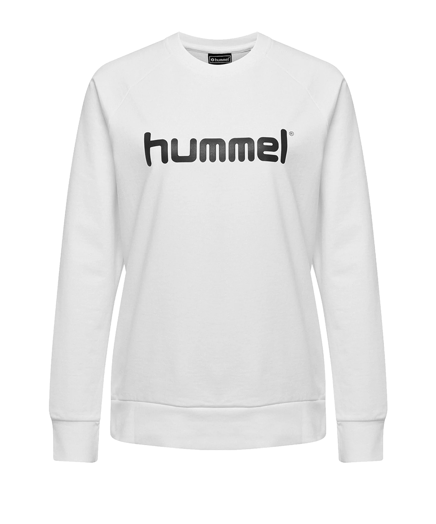 Hummel Cotton Logo Sweatshirt Damen Weiss F9001