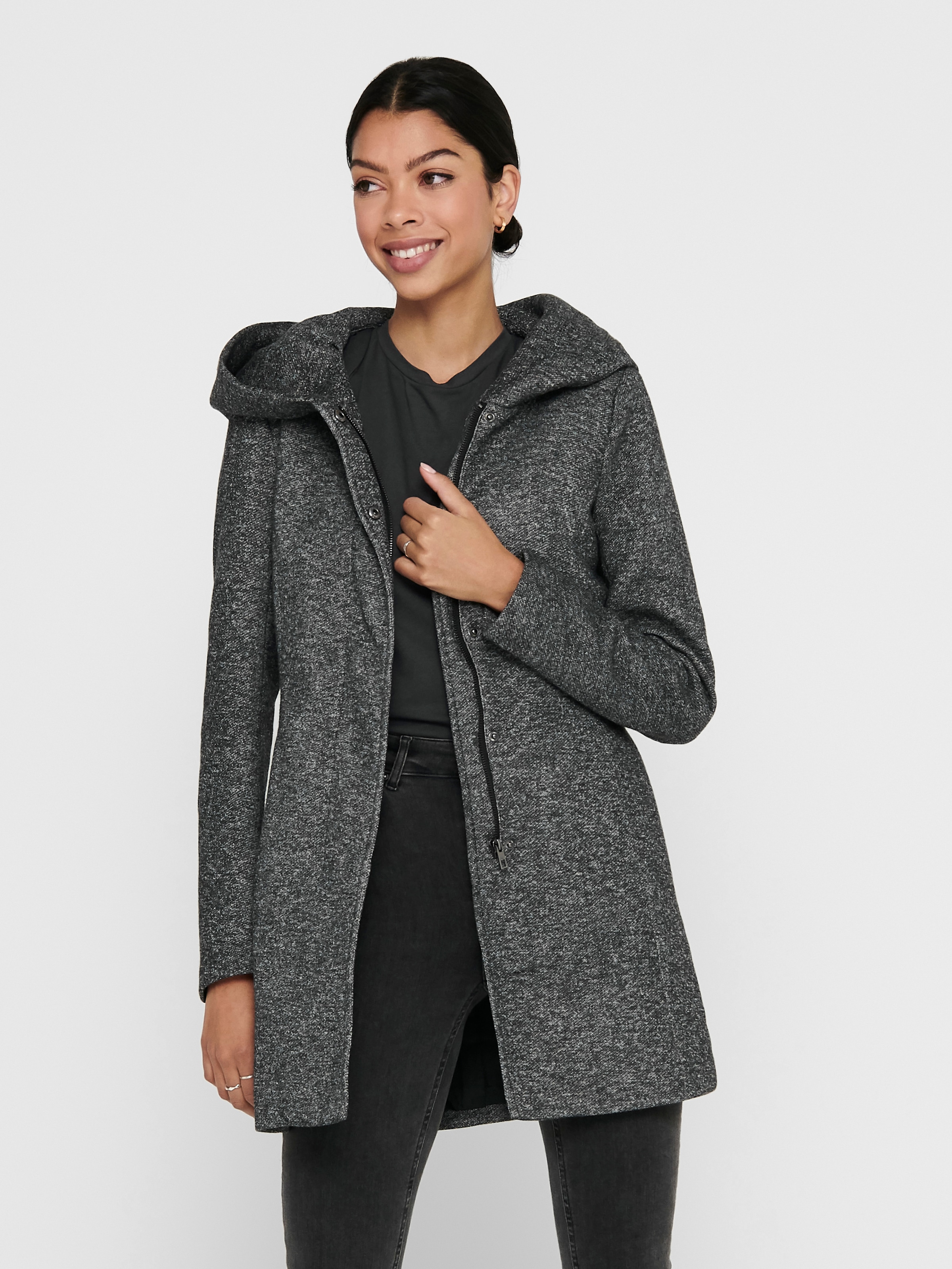 ONLY Kurzmantel »ONLSEDONA LIGHT COAT OTW NOOS«, verdeckte Knopfleiste