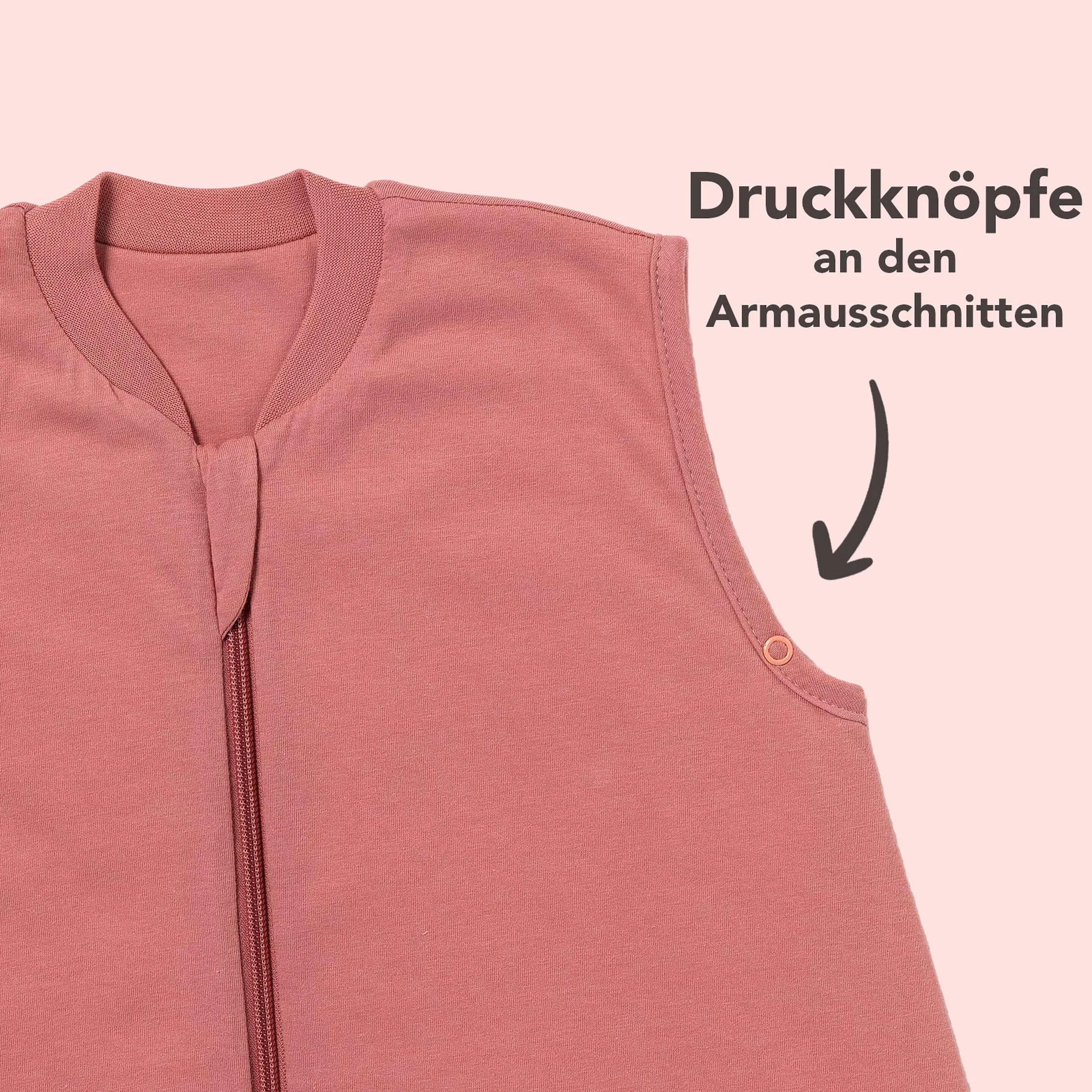 schlummersack Schlafsack mit Füßen 1.0 Tog Pastellrosa