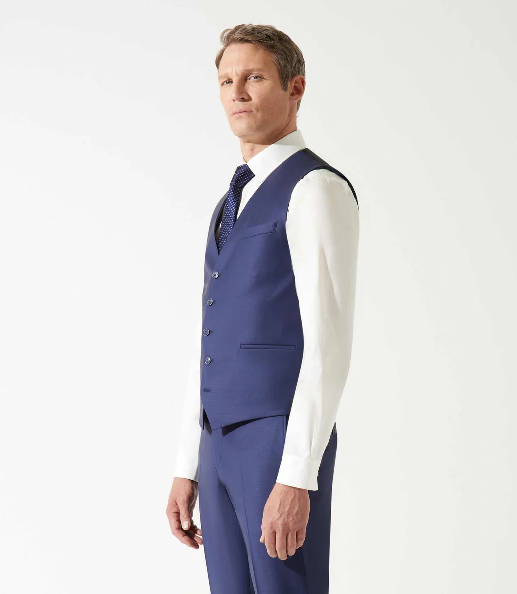 Gilet de costume bleu marine