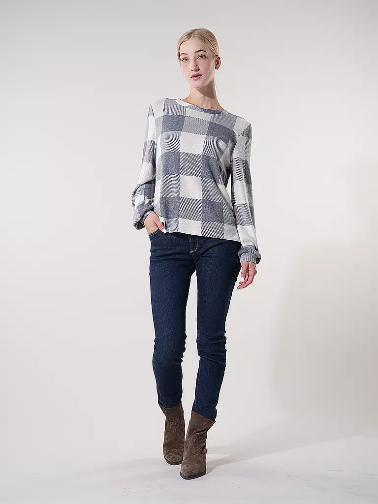 TOM TAILOR Langarmshirt COSY CHECK blau