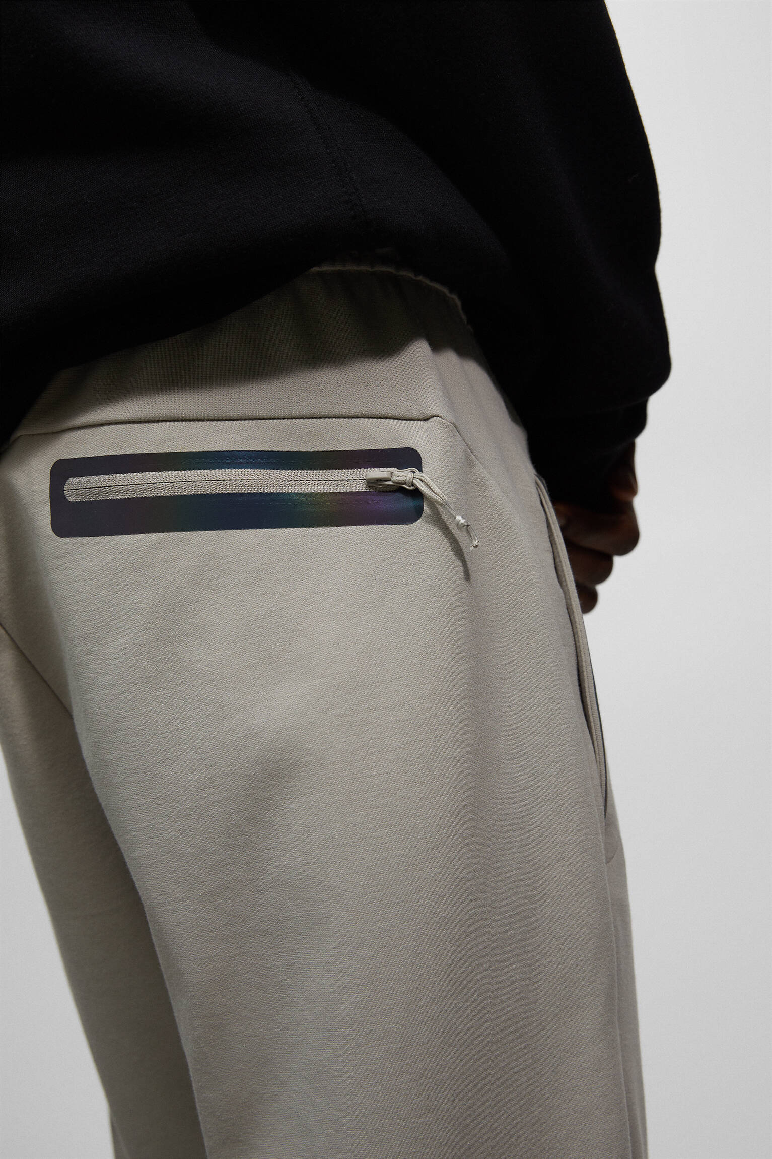 Calça de moletom estilo jogger - vison