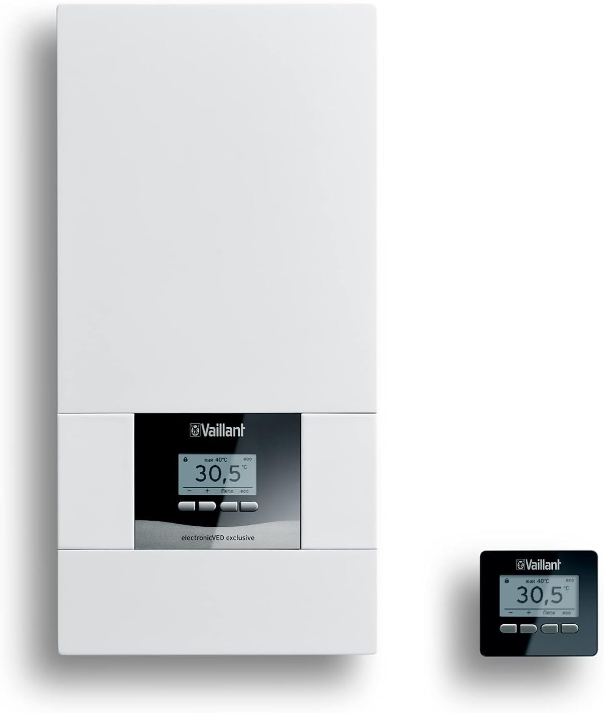 Vaillant elektronischer Durchlauferhitzer, VED exclusive 21/8, druckfest, 21kW, 400V, gradgenaue Auslauftemperatur, stufenlos einstellbar, Grafikdisplay, 0010023747