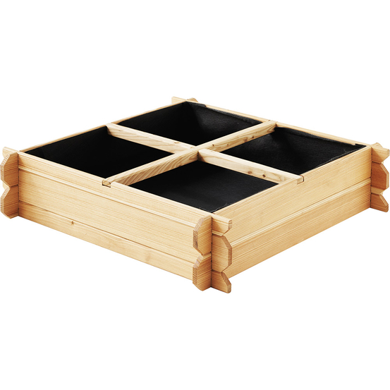 Carré potager en Mélèze - L.80xl.80xH.18 cm