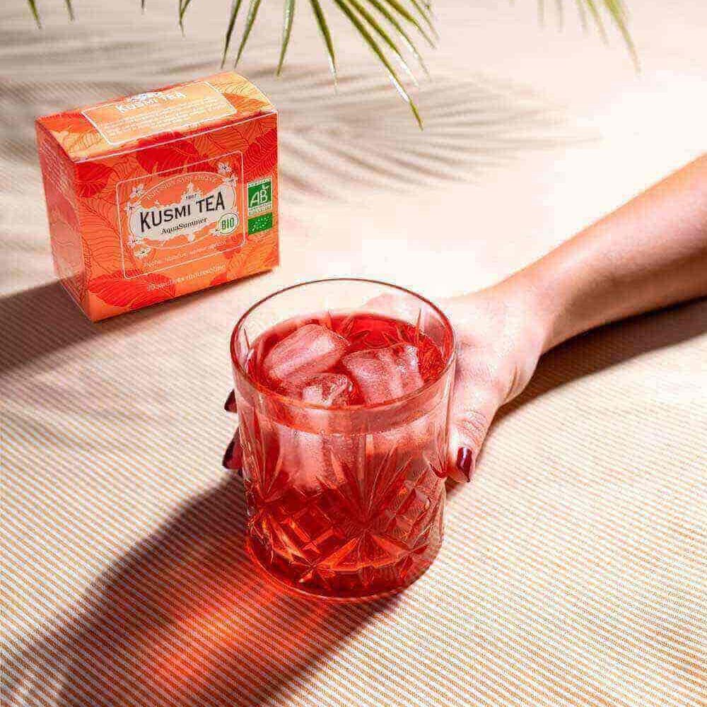 AquaSummer-Infusion hibiscus, pêche, abricot 20 sachets