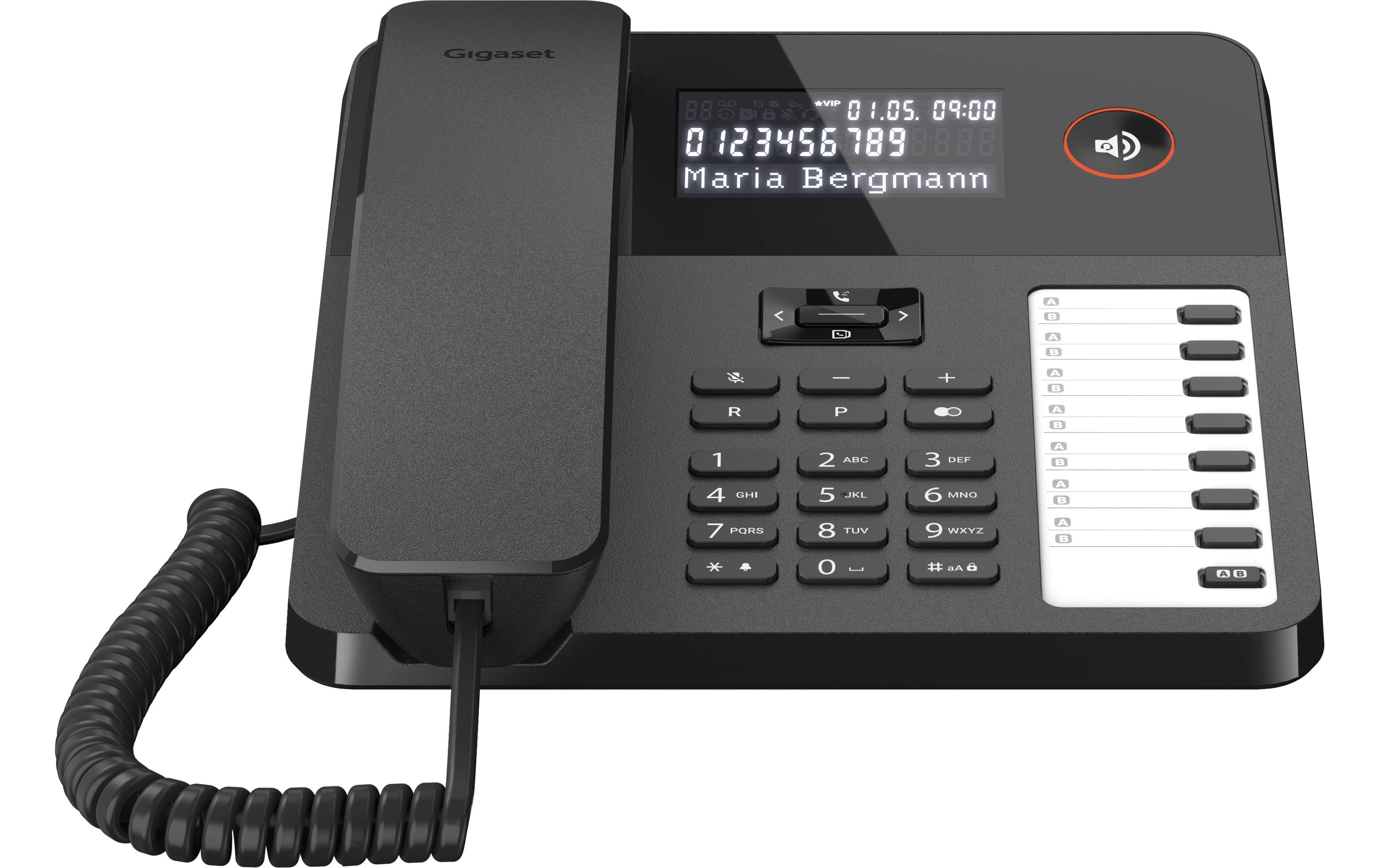 Tischtelefon DESK 600 SchwarzDas Wand- und Tischtelefon für die komfortable Telefonie