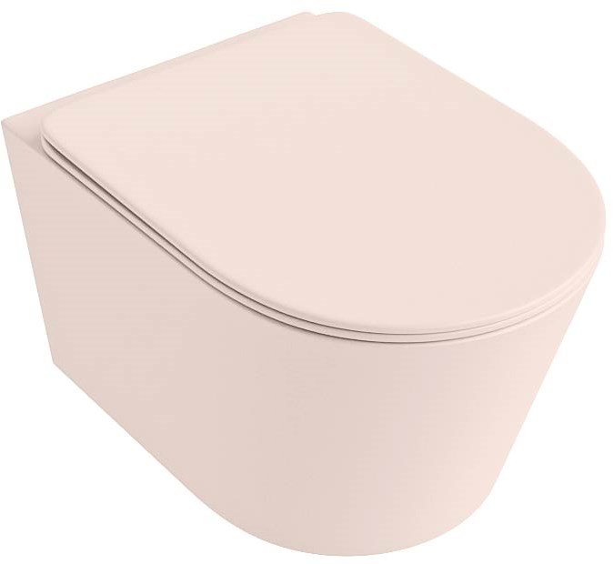 Mondiaz Lavie toiletpot randloos met softclose zitting rosee