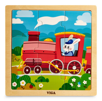 VIGA Puslespill 4-pack Kjøretøy
