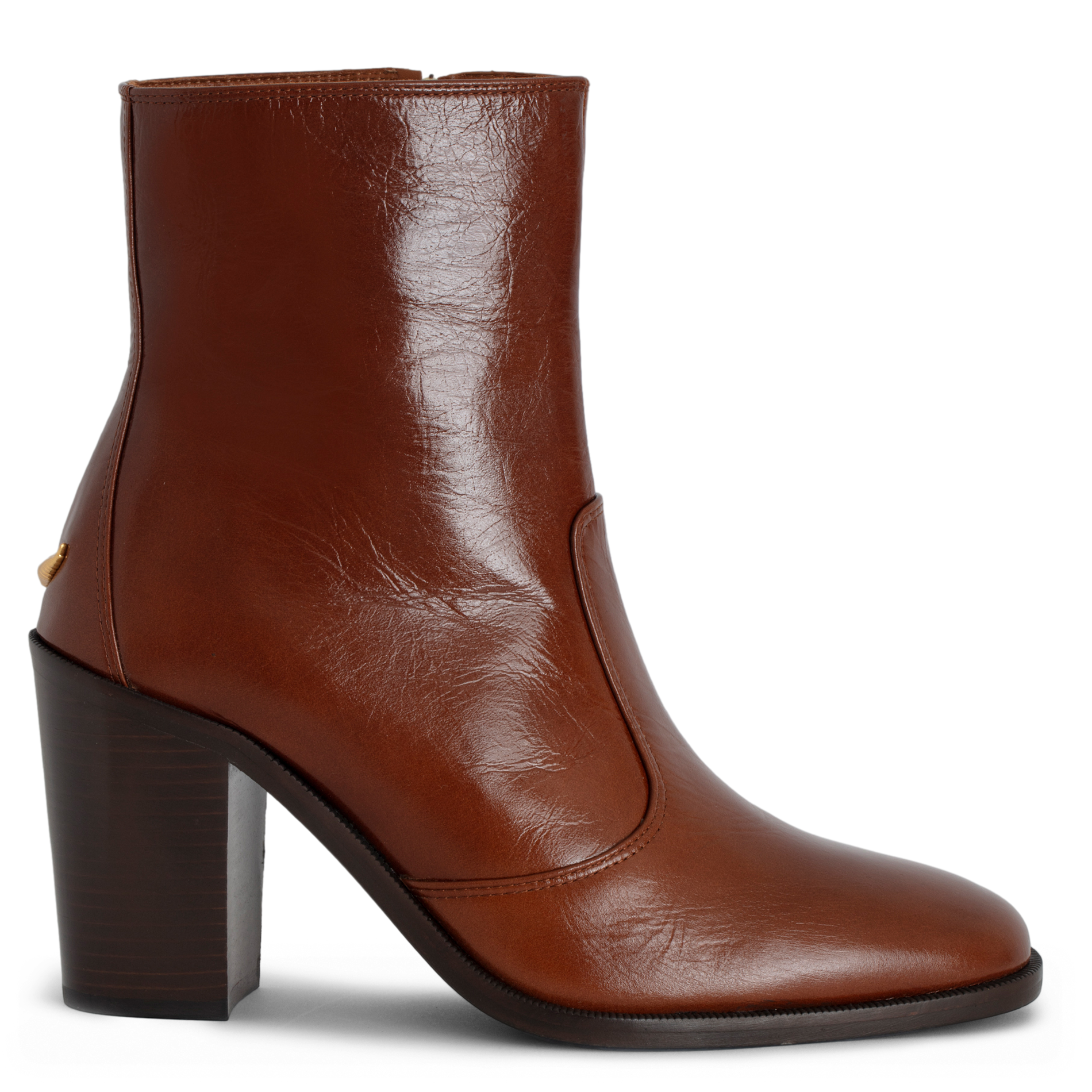 PREISER - Bottines en cuir vernis | Marron