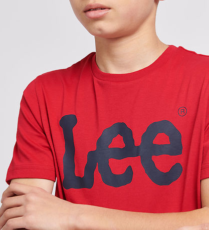Lee T-shirt - WobBlå Graphic - Tango Red