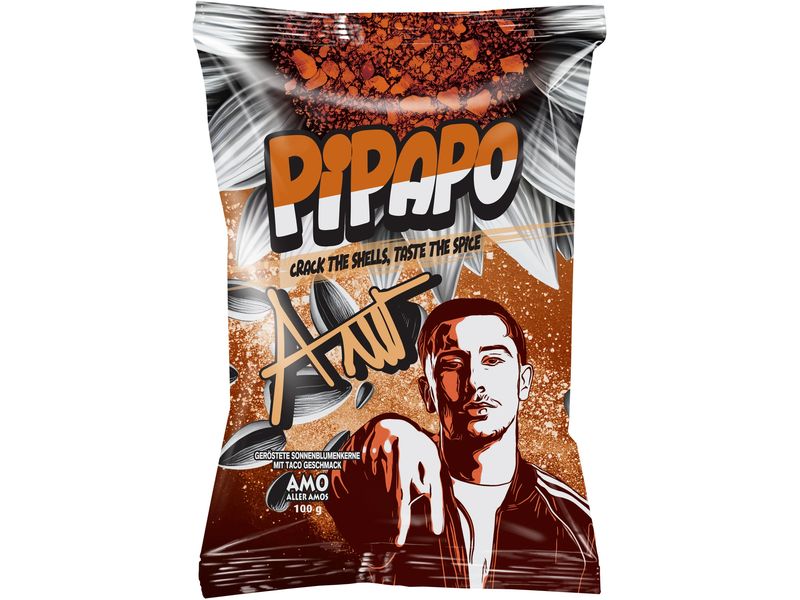 Pipapo Sonnenblumenkernen Taco 100 g Geröstete Sonnenblumenkerne mit Taco Geschmack