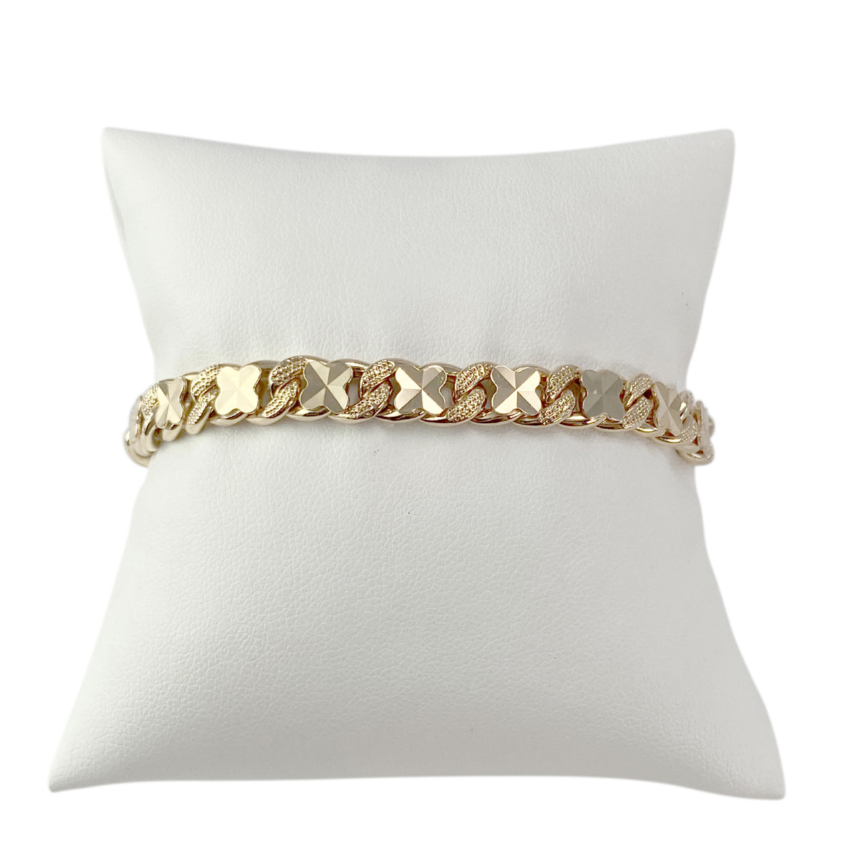 Bracelet d'occasion or 750 jaune maille fantaisie 17 cm
