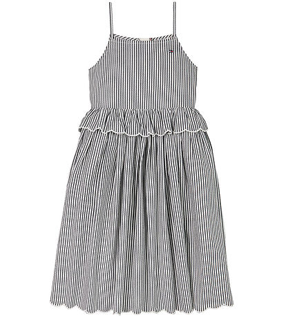 Tommy Hilfiger Kleid - Strap Dress - Dark Nacht Navy Streifen