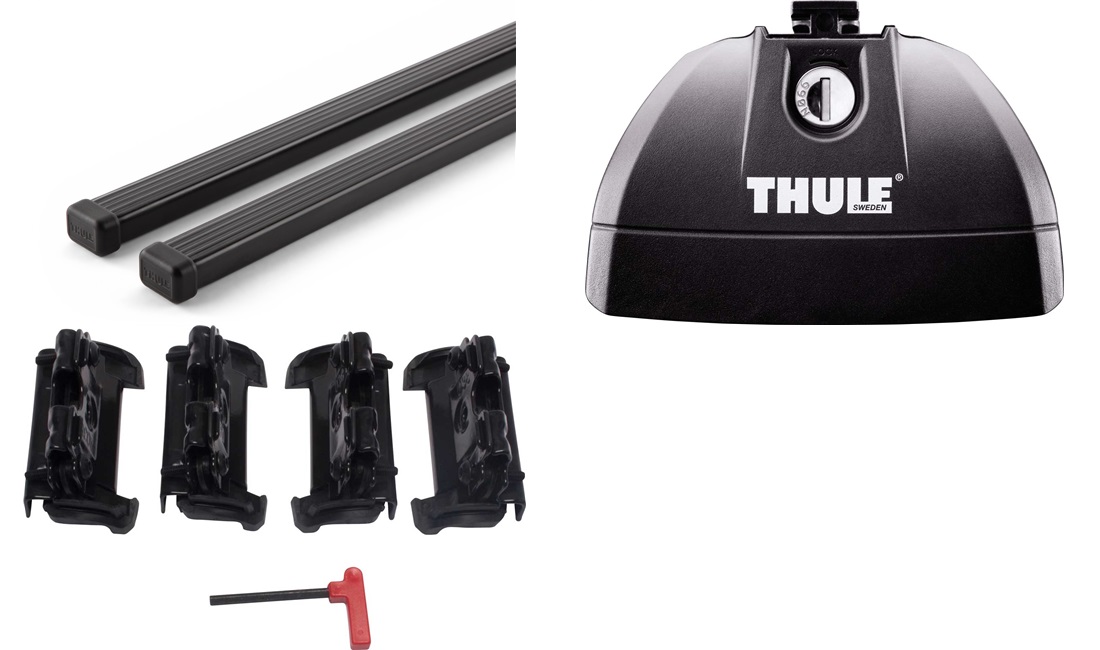 Tagbøjler, Thule SquareBar Sort