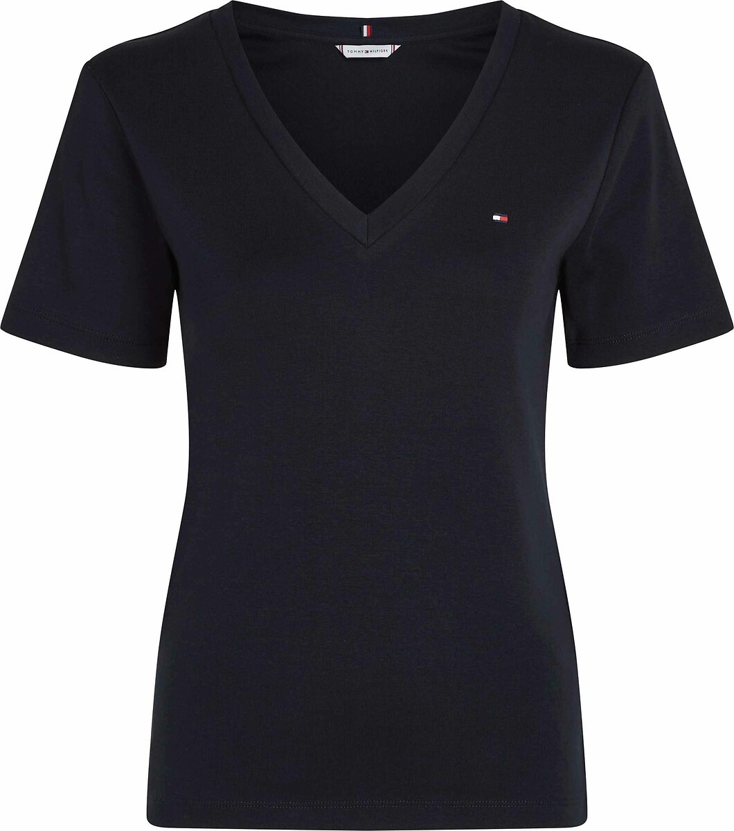 TOMMY HILFIGER<br>Camiseta de manga curta com decote em V