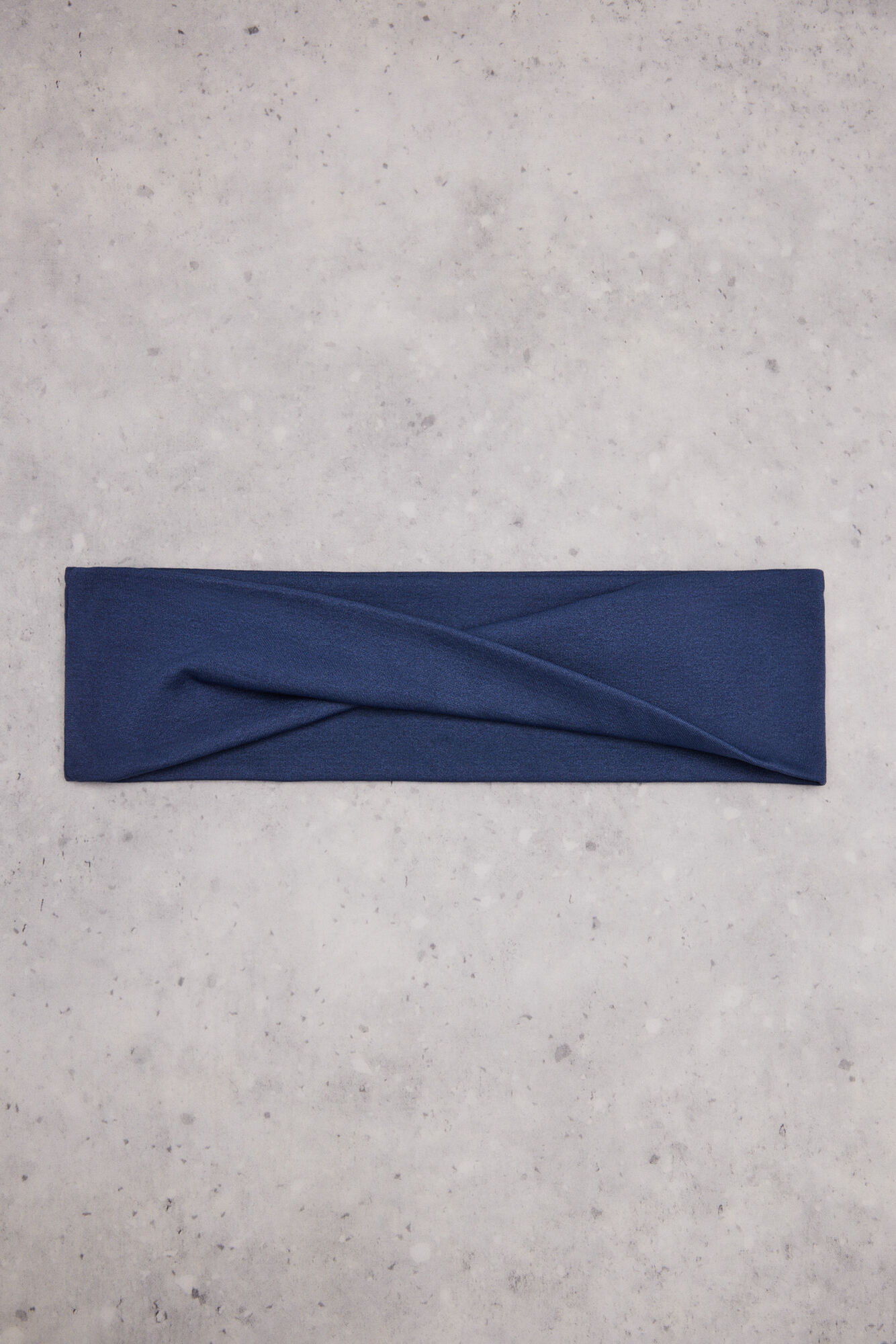 Faixa de cabelo elástica com logotipo azul