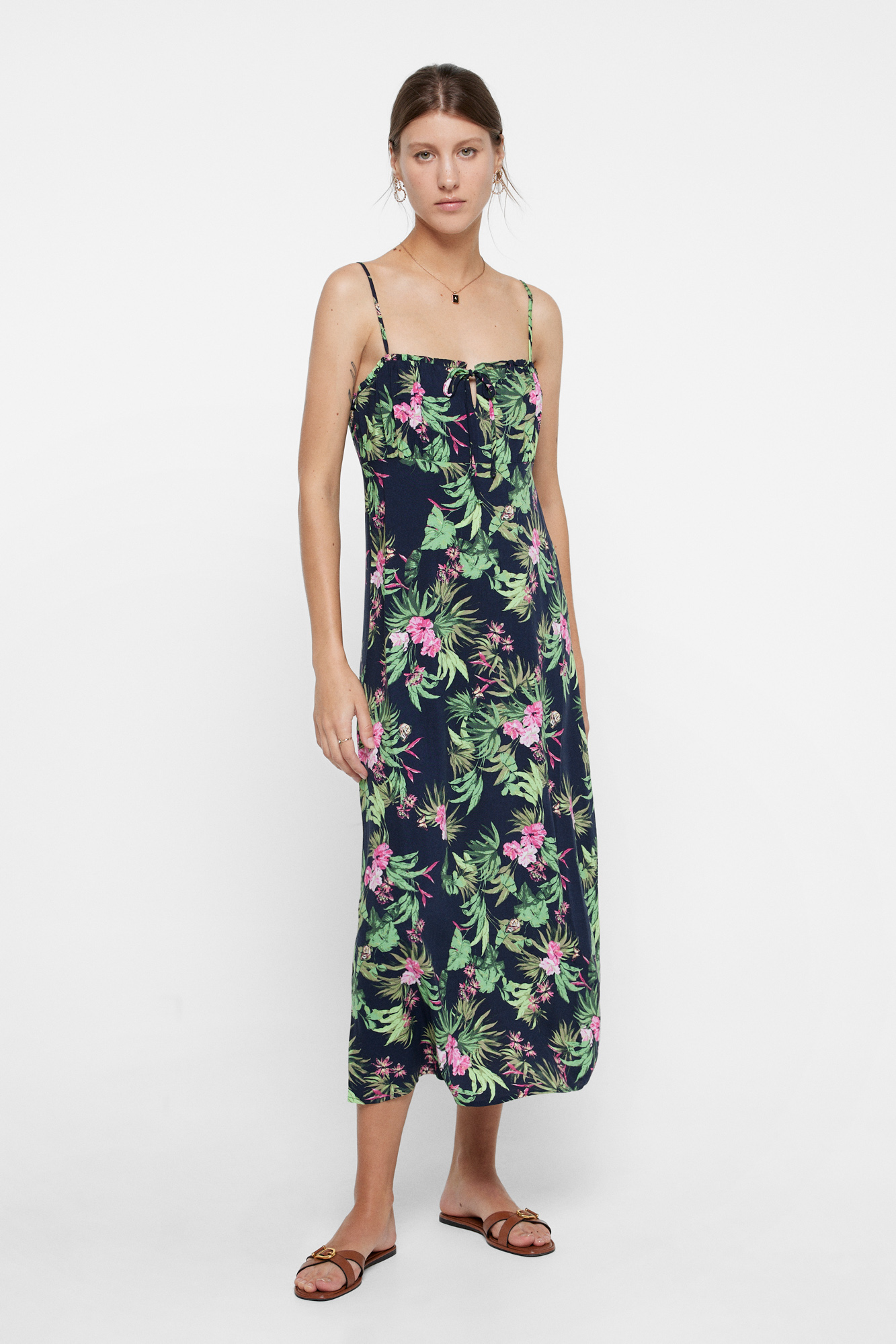 Vestido midi floral