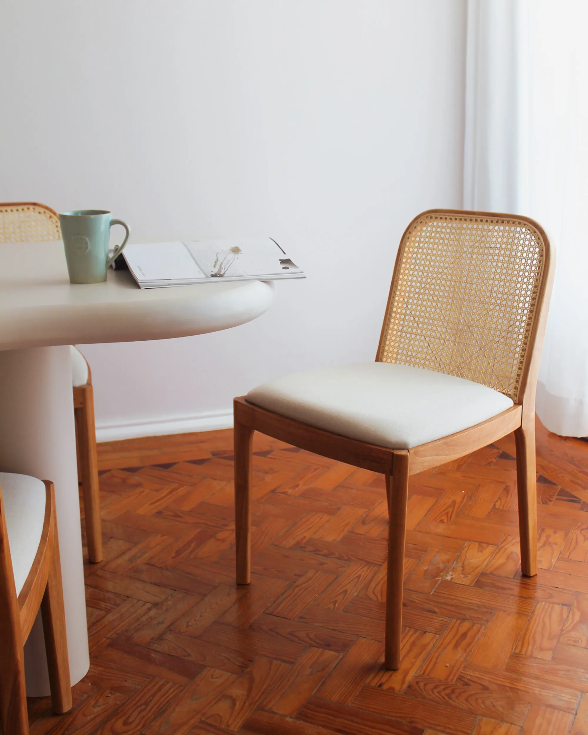 Set van 2 eetkamerstoelen EDINA Lichtbruin