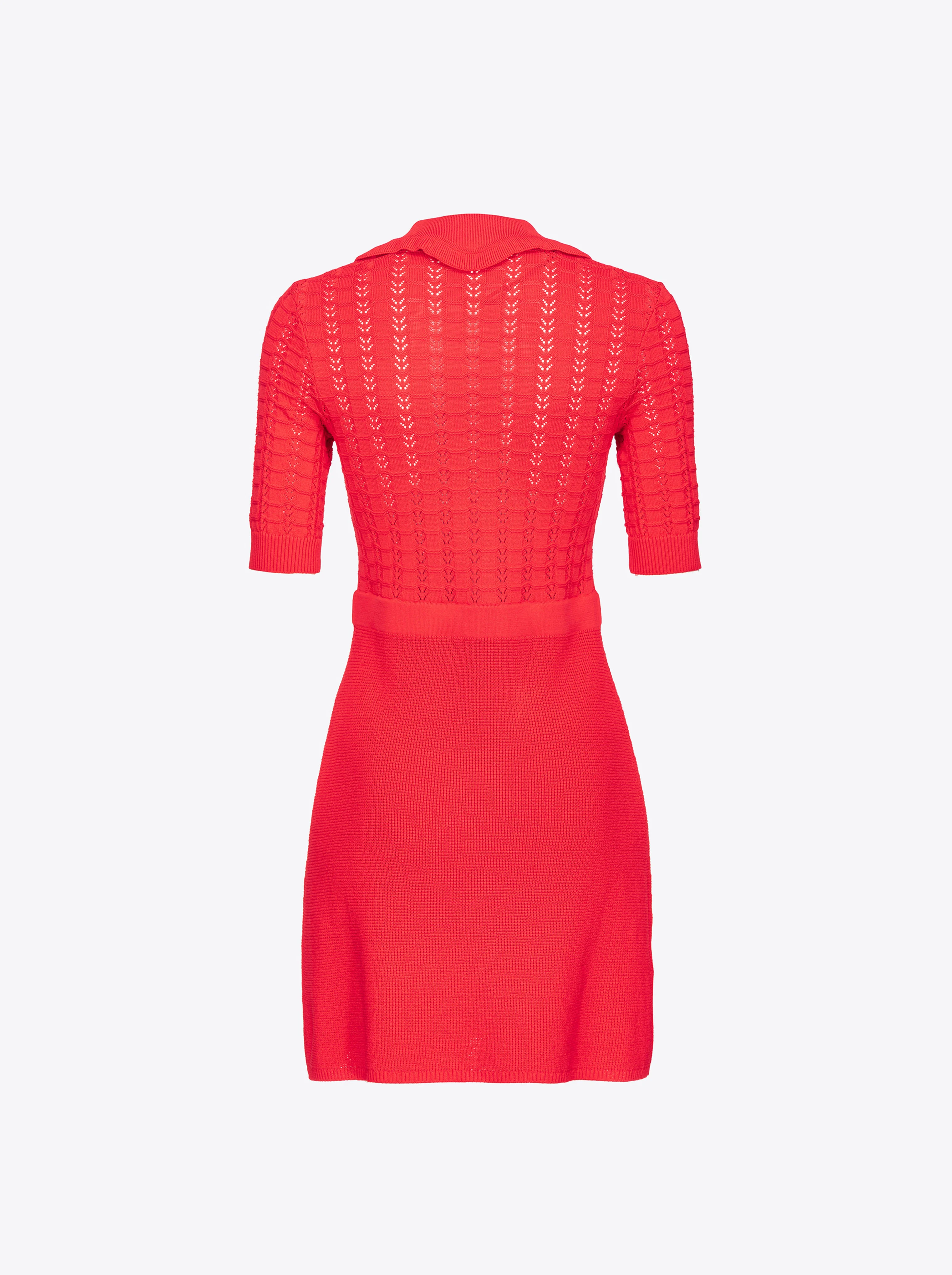 Mini-robe au point déventail | Rouge