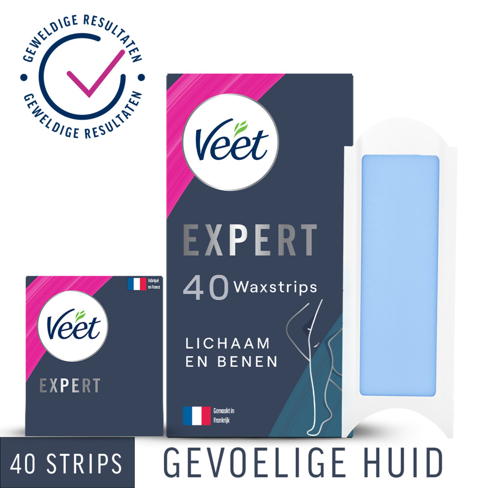 Veet Expert Waxstrips Benen Sensitive40 stuks