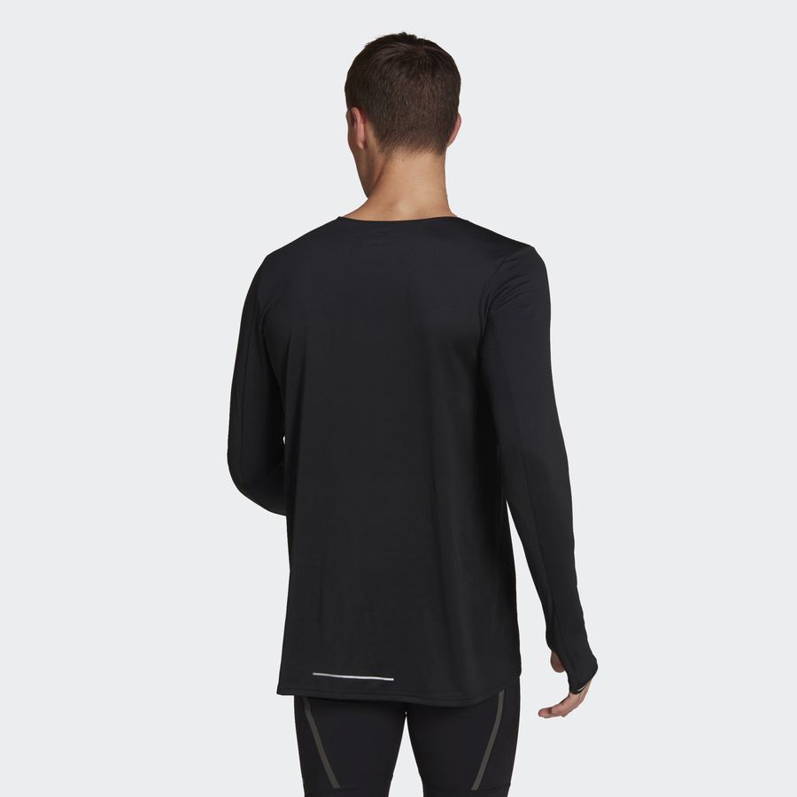 adidas T-Shirt Manches Longues Fast - Noir/Blanc