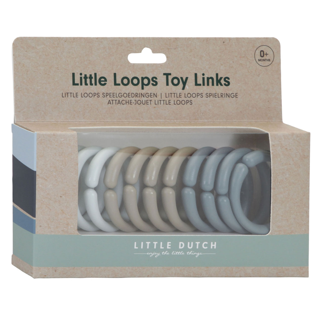 Little Dutch Little Loops Speelgoedringen Blauw, 12dlg.