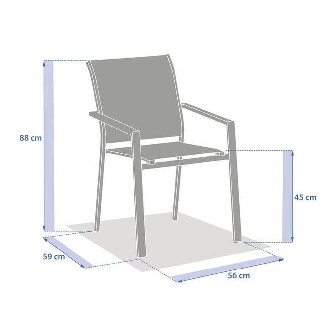 Fauteuil de jardin ESSENTIA Argile