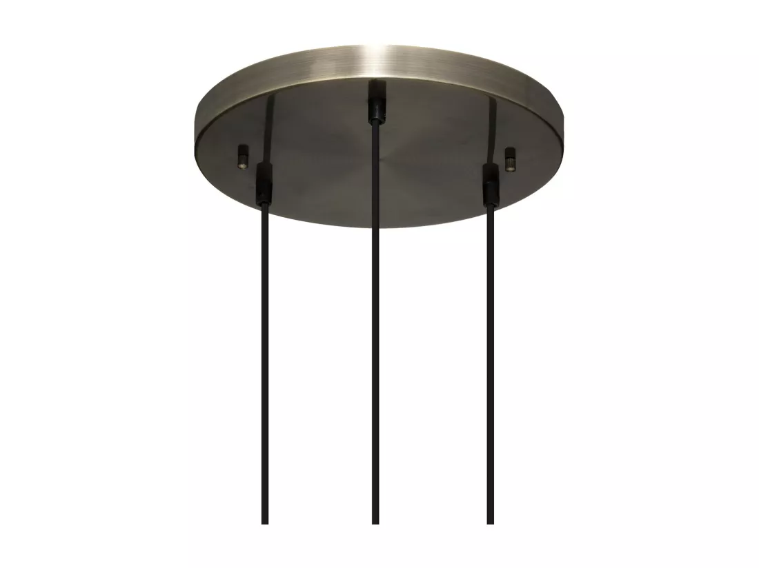 Luminaire Suspension 3 Lampes en métal et verre